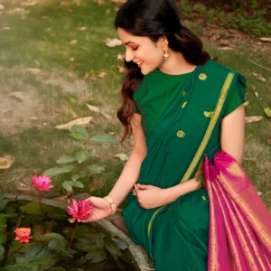 Green Silk Saree from Kanchipuram