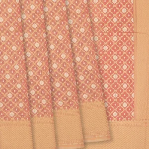 Cardamom Green Woven Banarasi Blended Cotton Saree With Jaal Motifs-Cardamom Green